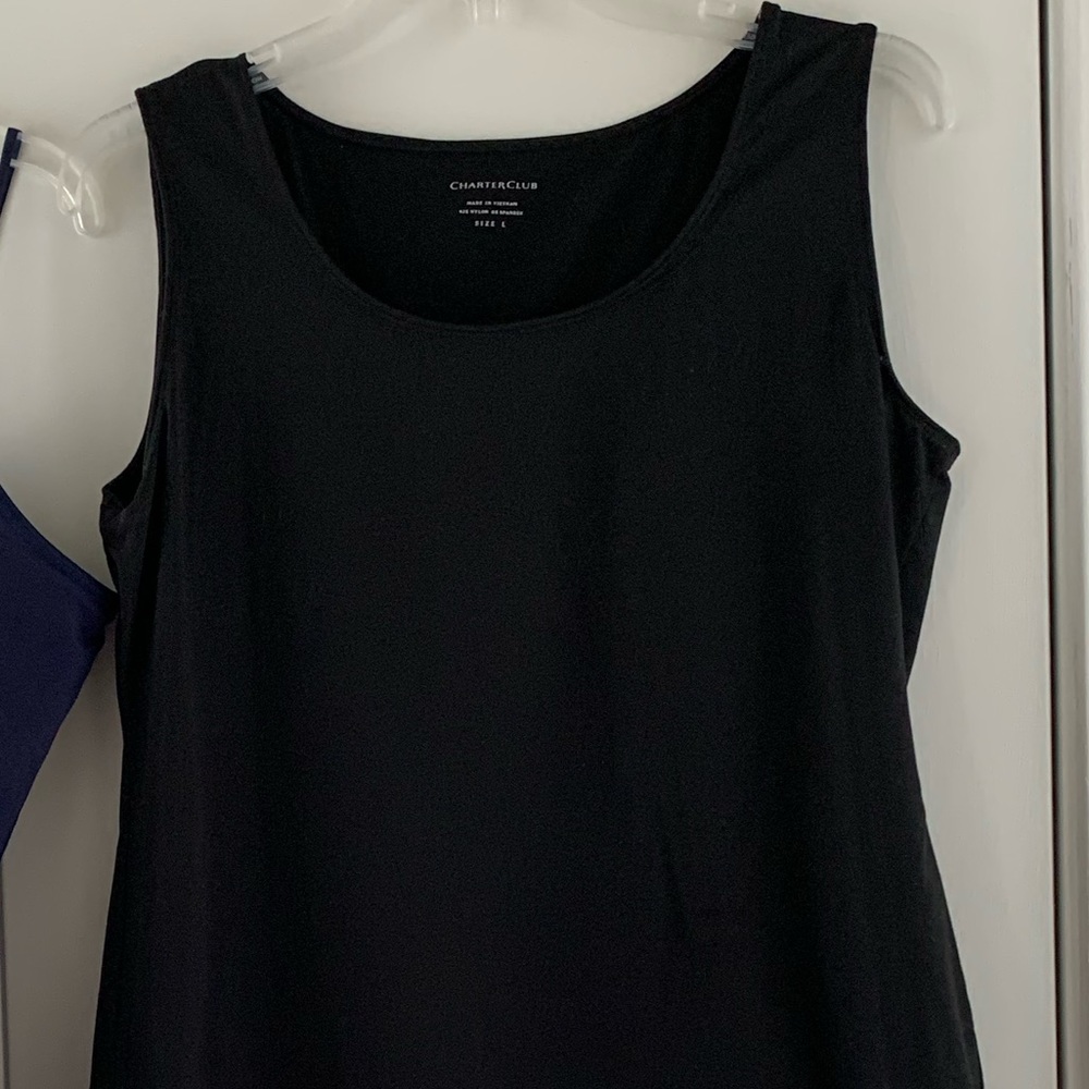 Charter Club Black Sleeveless Tank!